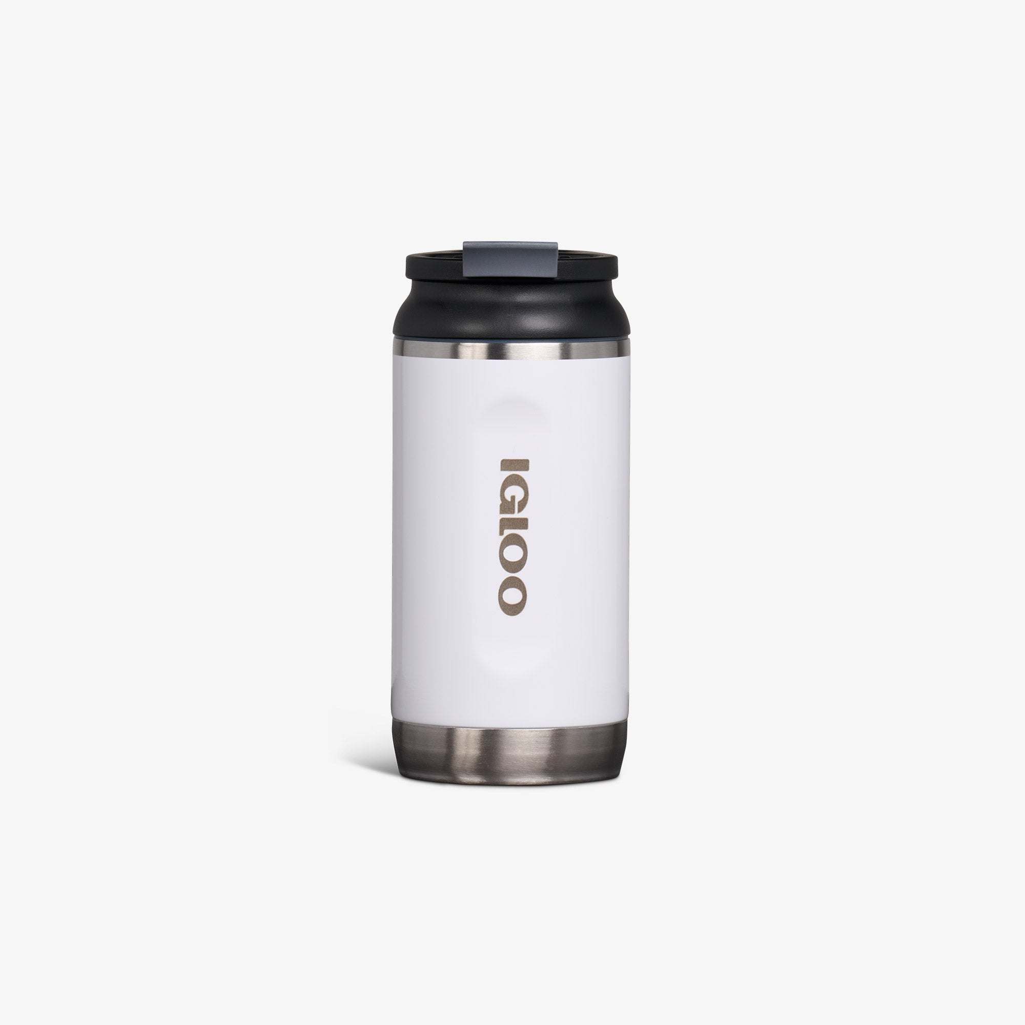 12 Oz Flip ‘n’ Sip Tumbler F9 - Gloss White - Front View
