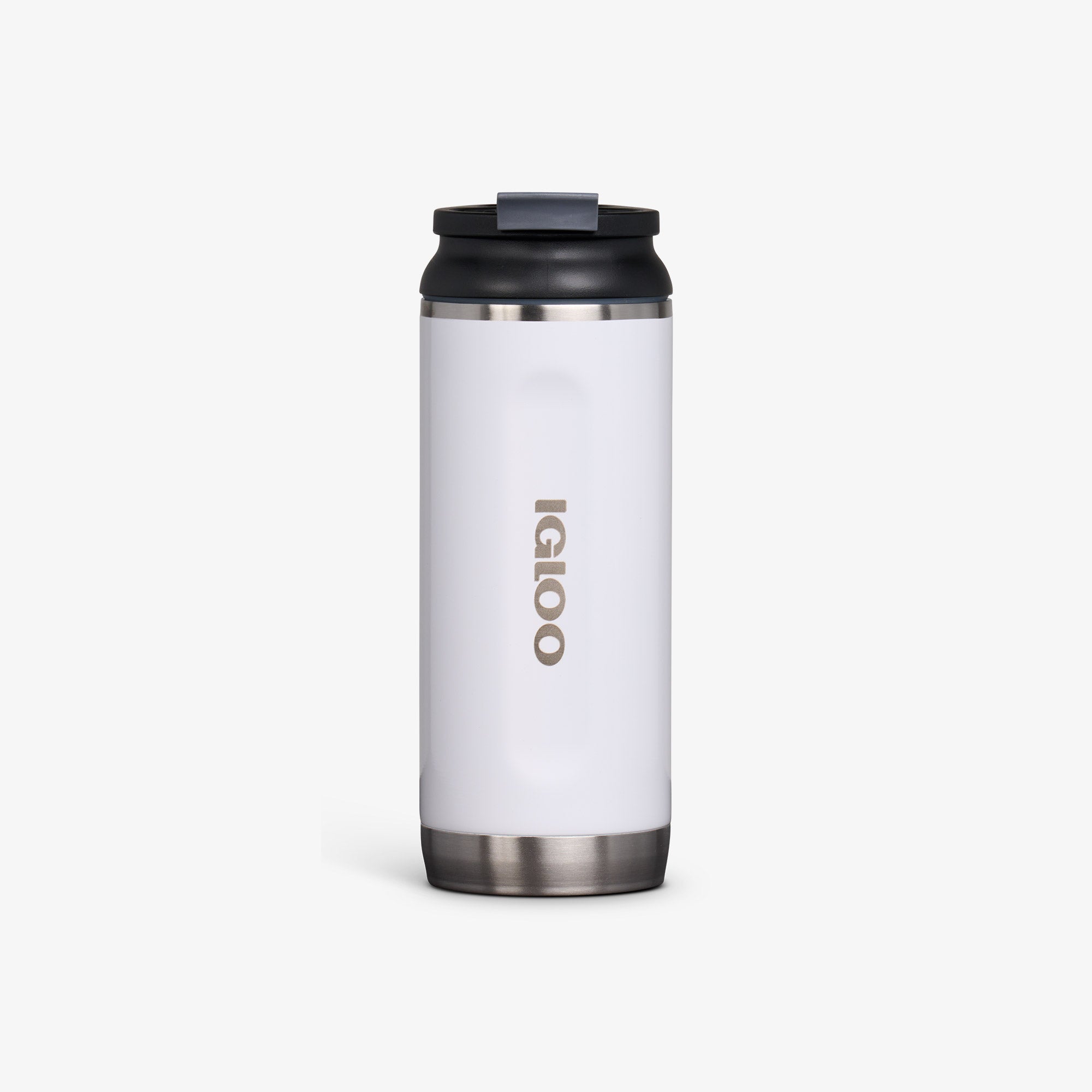 16 Oz Flip ‘n’ Sip Tumbler P8 - Gloss White - Front View