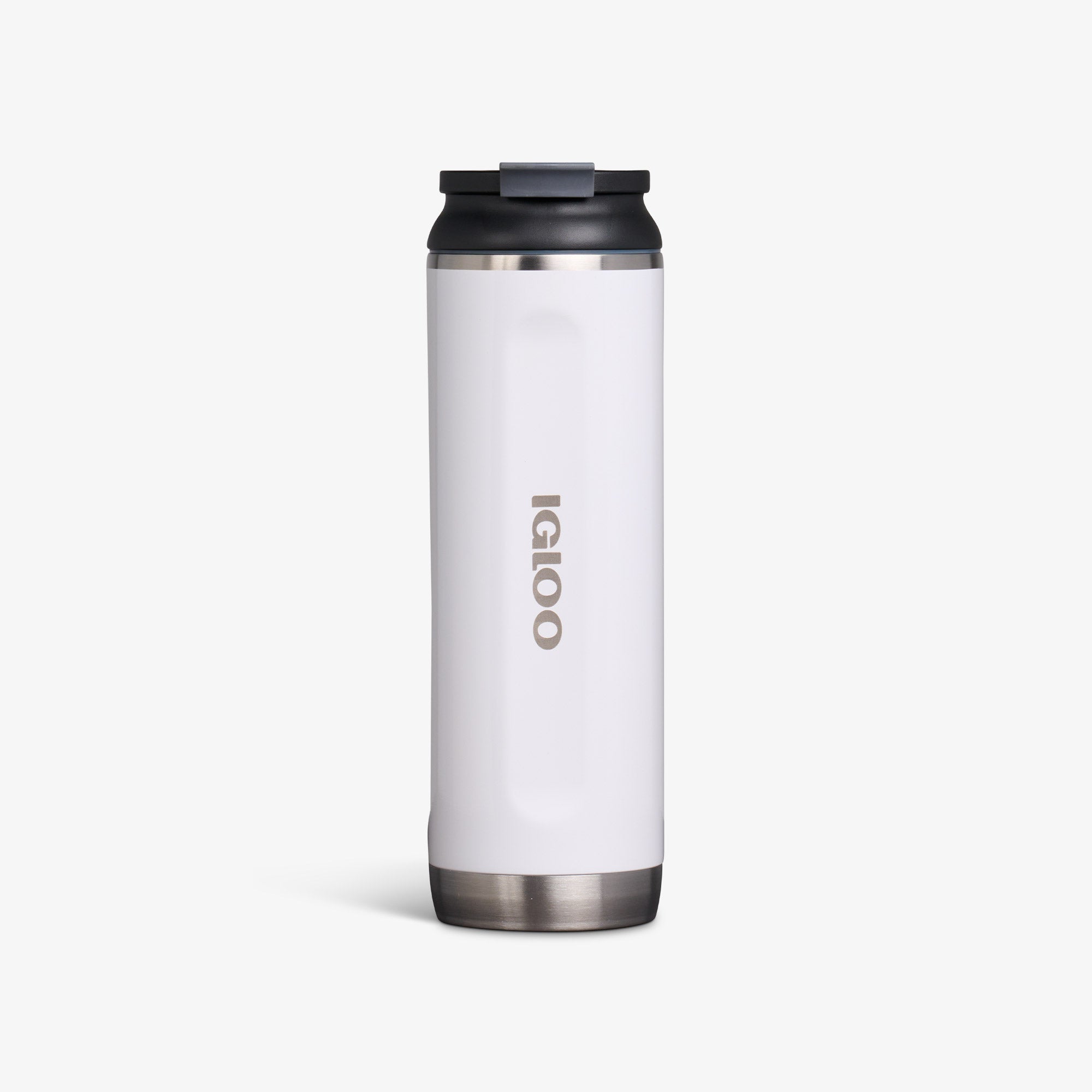 20 Oz Flip ‘n’ Sip Tumbler L4 - Gloss White - Front View