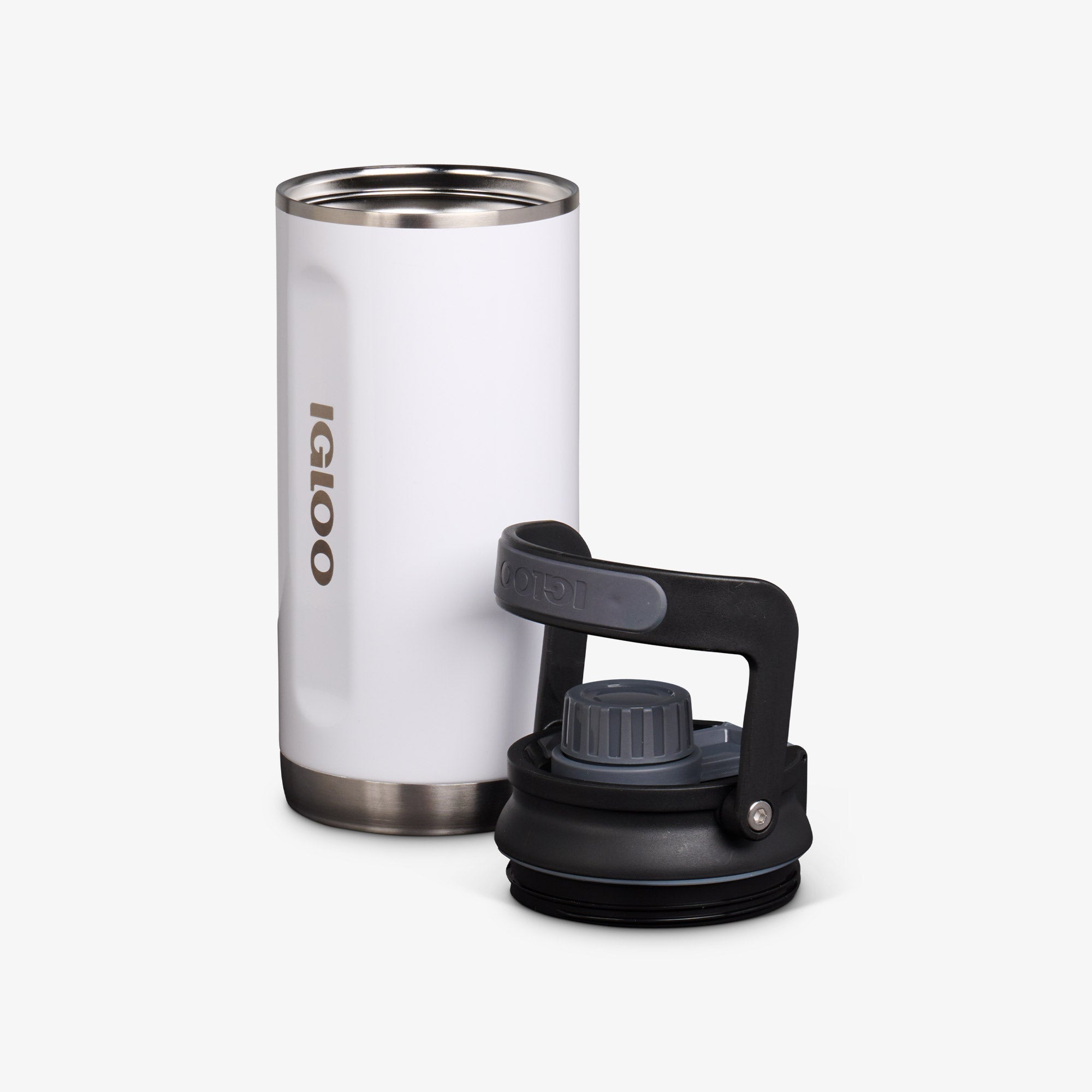 36 Oz Twist ‘n’ Chug Bottle U9 - Gloss White - Open View