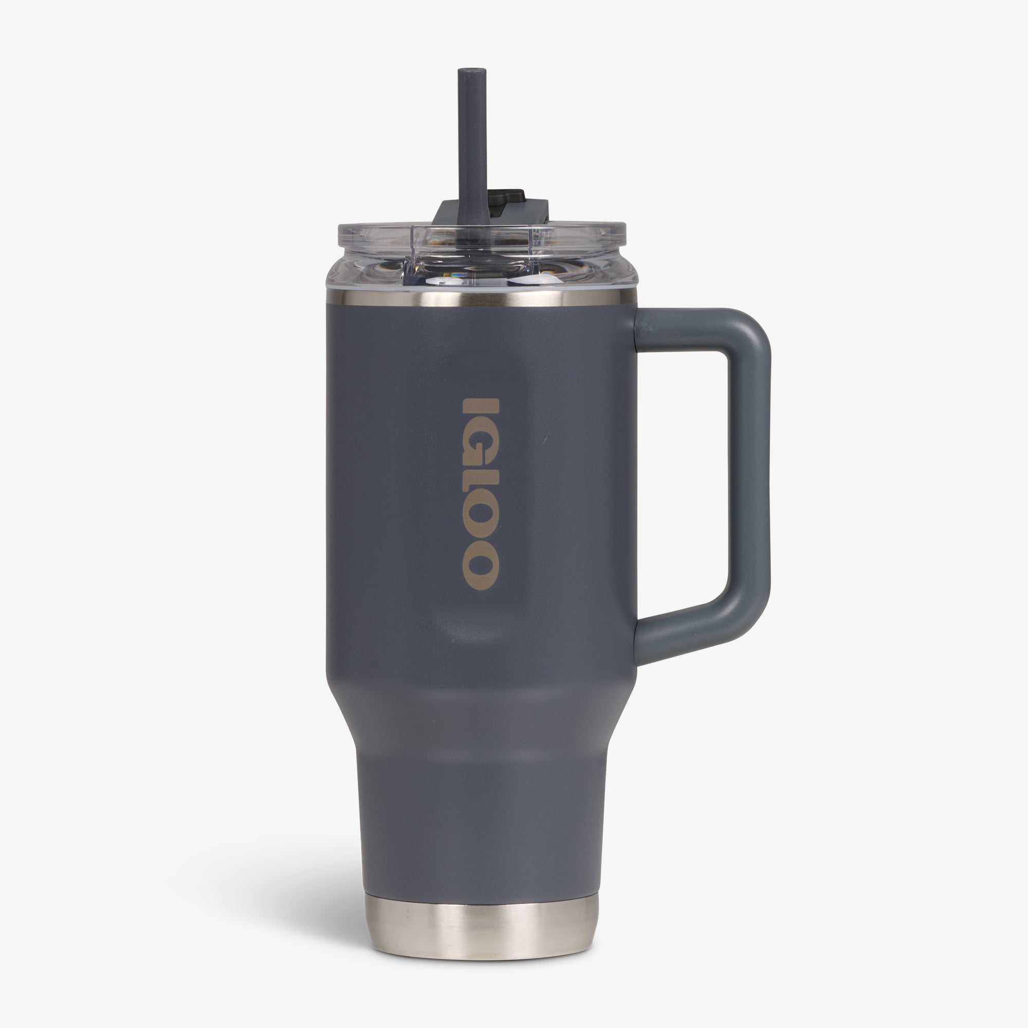 32 Oz Flip ‘n’ Sip Travel Mug B6 - Carbonite - Carbonite - Custom - Strap View