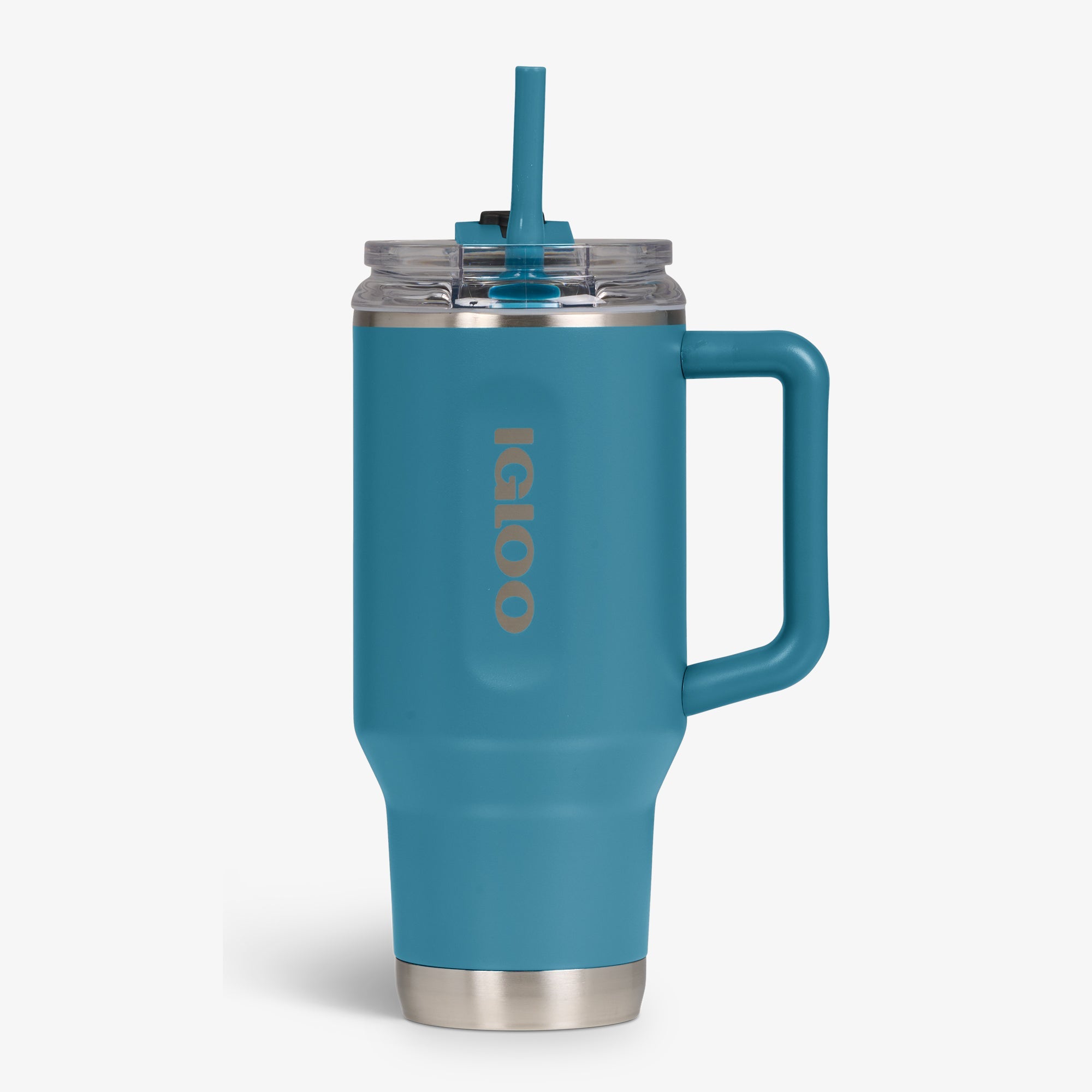32 Oz Flip ‘n’ Sip Travel Mug B6 - Modern Blue - Strap View