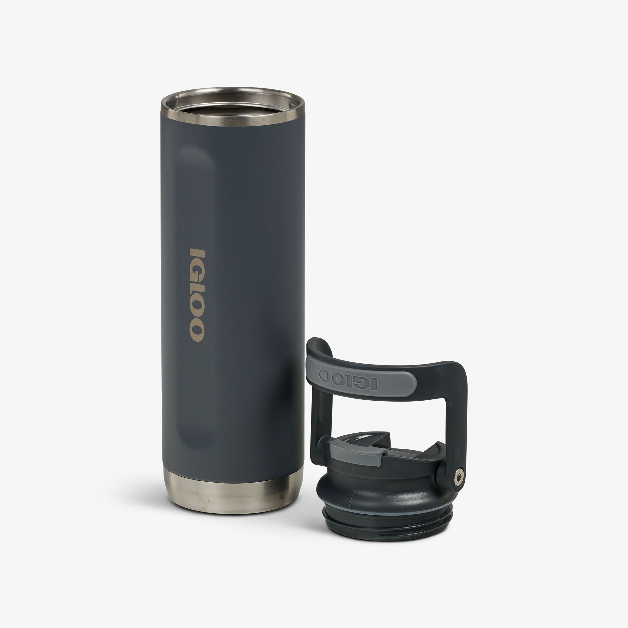20 Oz Flip ‘n’ Sip Tumbler L4 - Carbonite - Open View