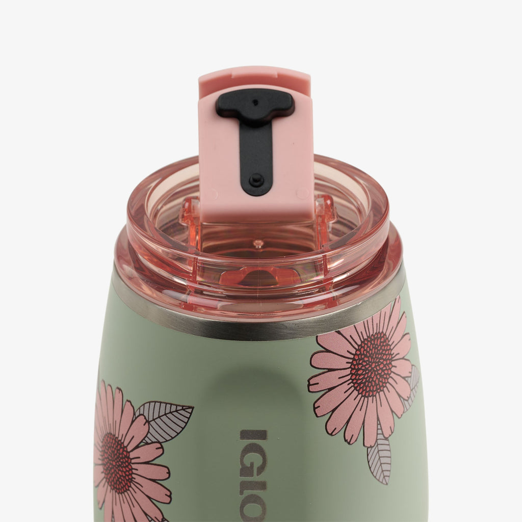 Floral 10 Oz Wine Tumbler S4 - Sage - Product View