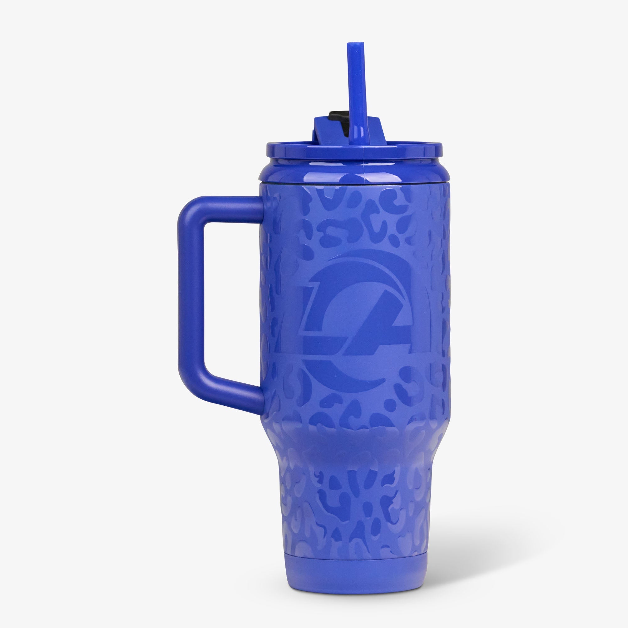 NFL 32 Oz Leopard Flip ‘n’ Sip Travel Mug Q9 - Rams - Product View