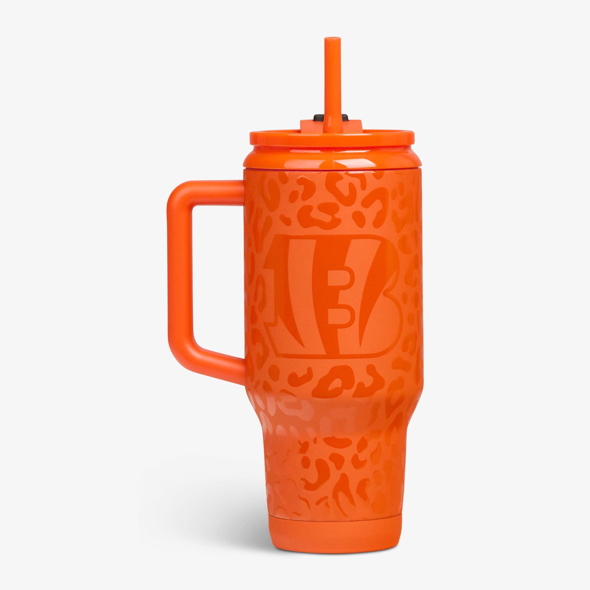 NFL 32 Oz Leopard Flip ‘n’ Sip Travel Mug Q9 - Bengals - Product View