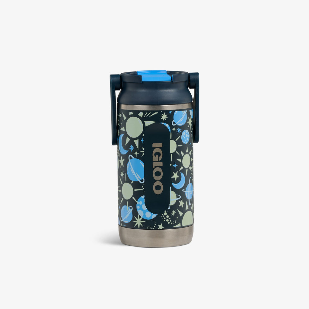Kids Lunch Glow 12 Oz Sipper Bottle M3 - Cosmic Glow - Front View
