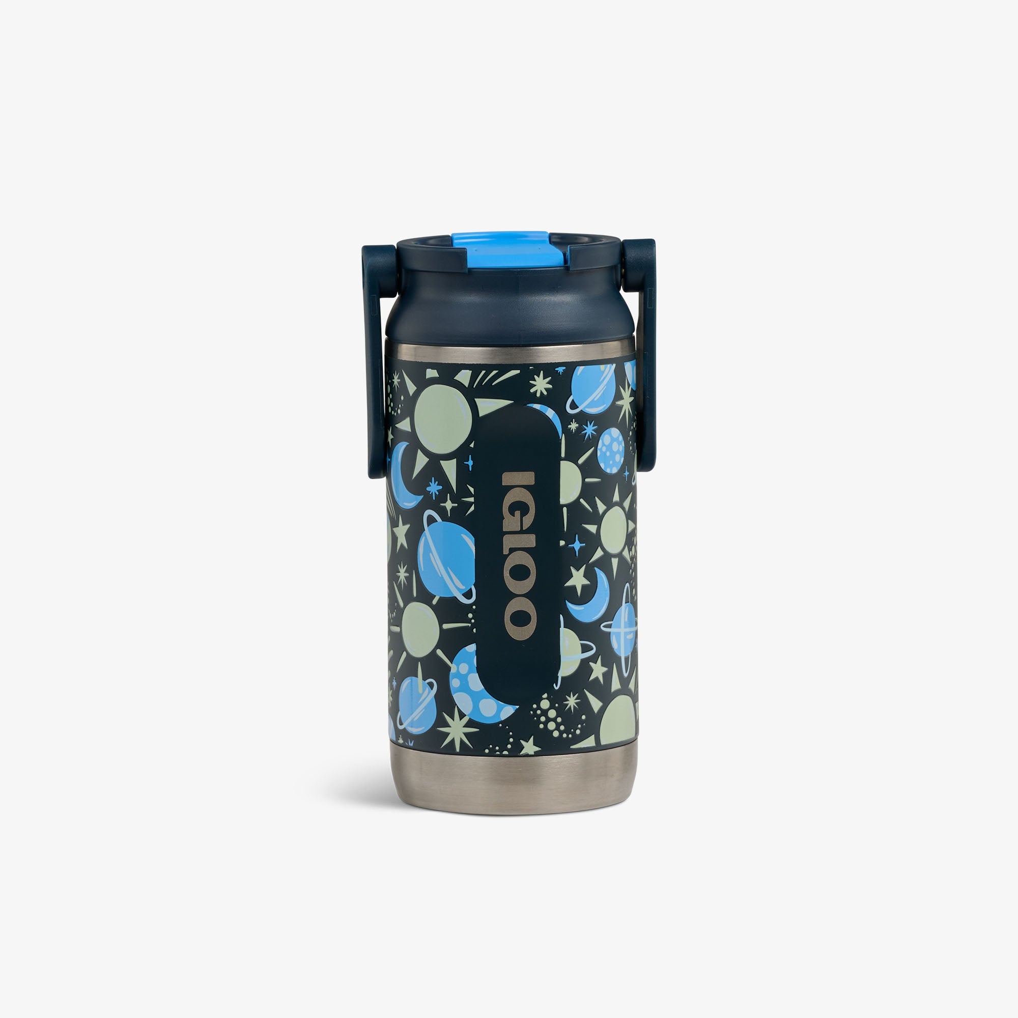 Kids Lunch Glow 12 Oz Sipper Bottle M3 - Cosmic Glow - Front View