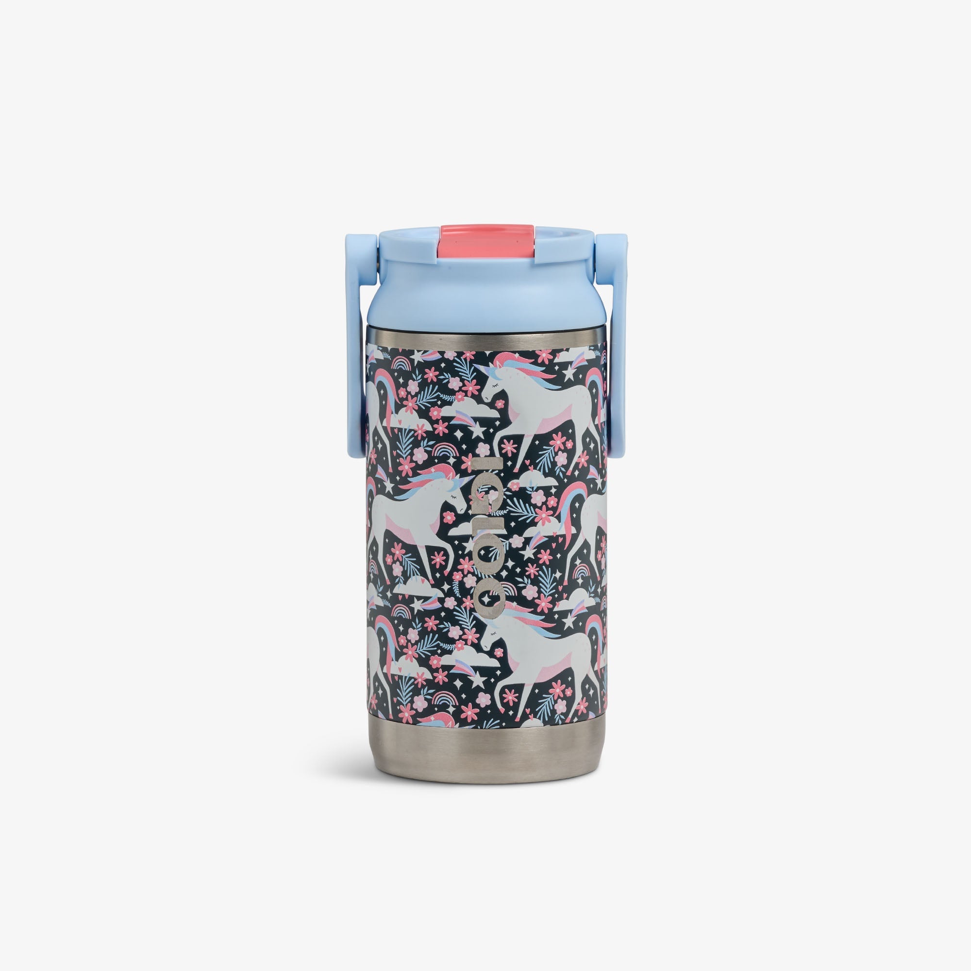 Kids Lunch 12 Oz Sipper Bottle C5 - Unicorns - Front View