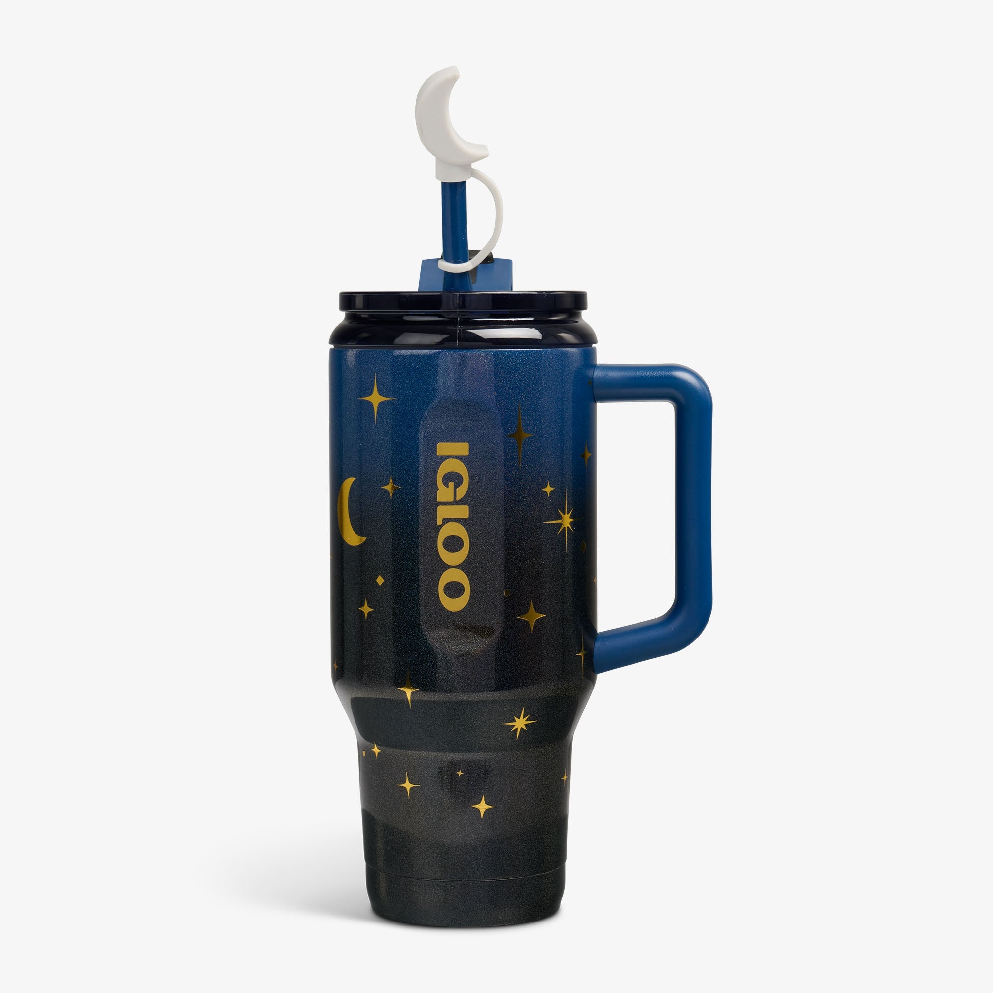 32 Oz Flip ‘n’ Sip Travel Mug B6 - Midnight Blue - Strap View