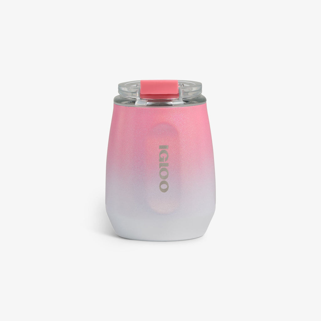 10 Oz Wine Tumbler D1 - Gradient Pink - Front View