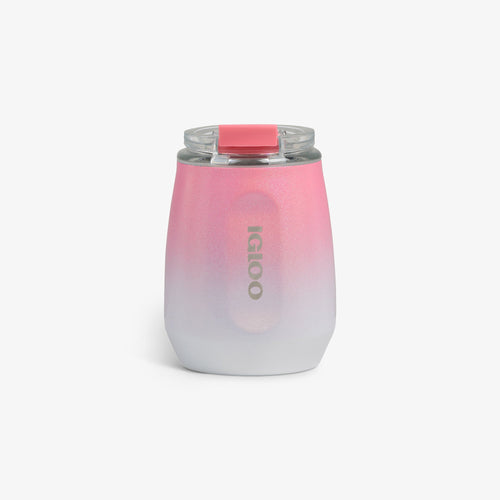 10 Oz Wine Tumbler D1 - Gradient Pink - Front View