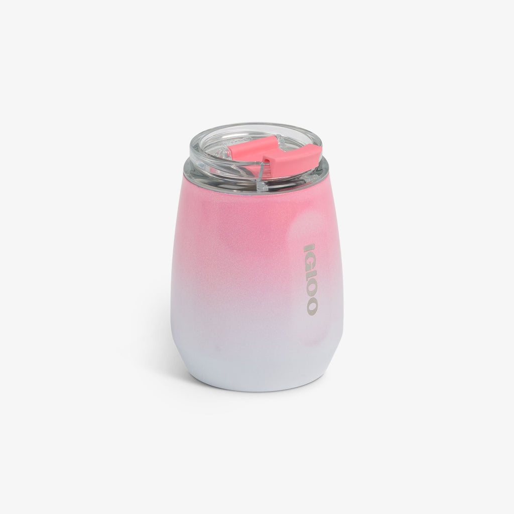 10 Oz Wine Tumbler D1 - Gradient Pink - Product View