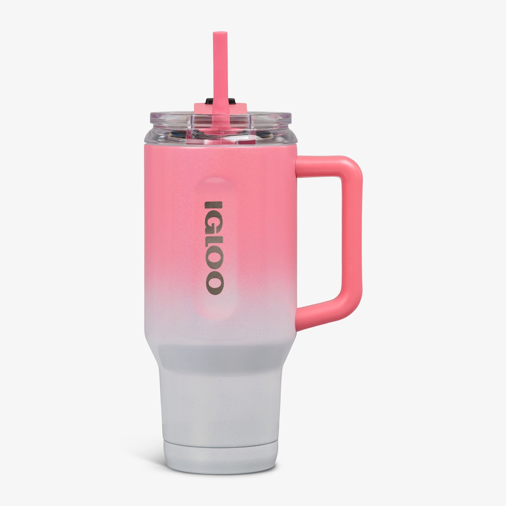 32 Oz Flip ‘n’ Sip Travel Mug B6 - Gradient Pink - Strap View