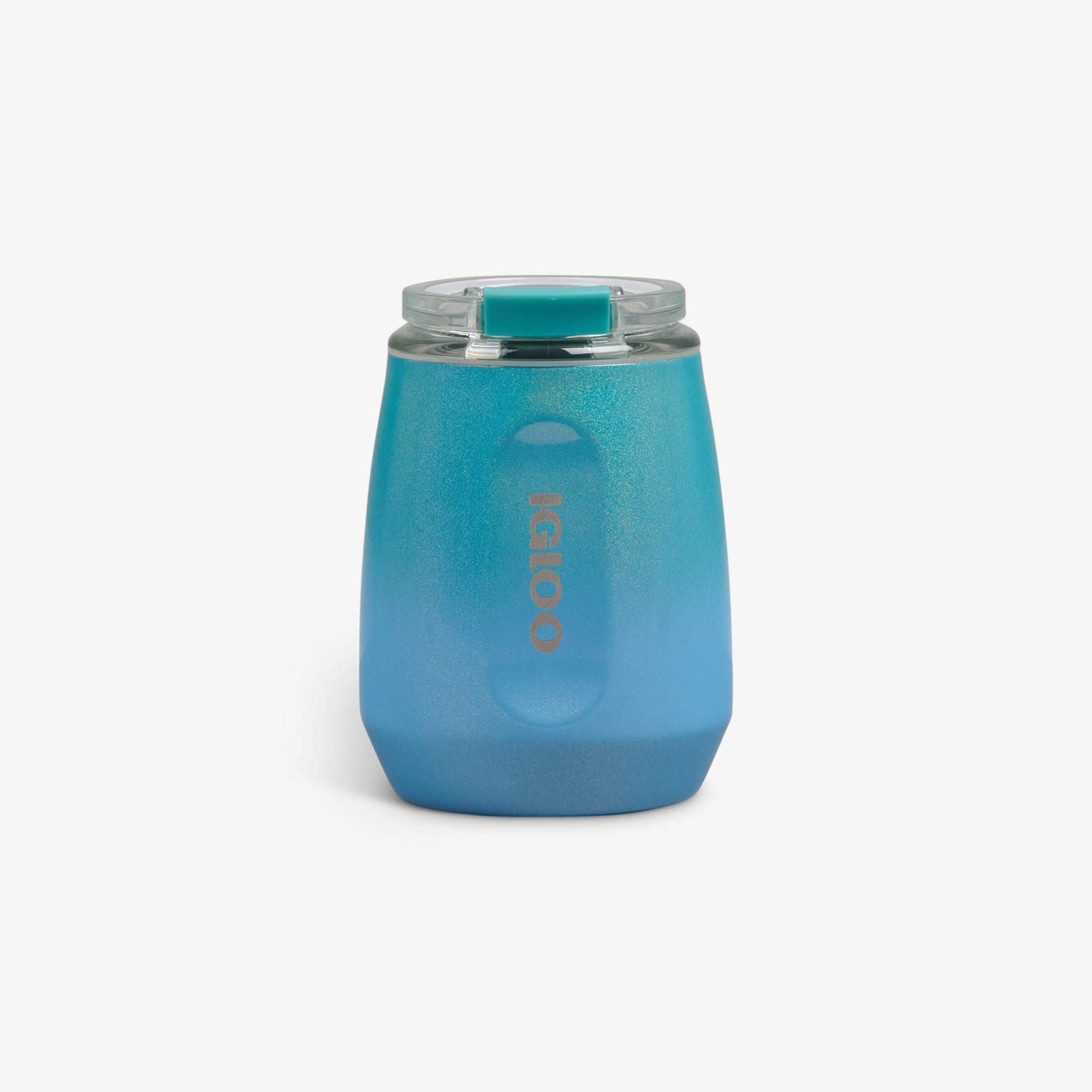 10 Oz Wine Tumbler D1 - Gradient Teal - Front View