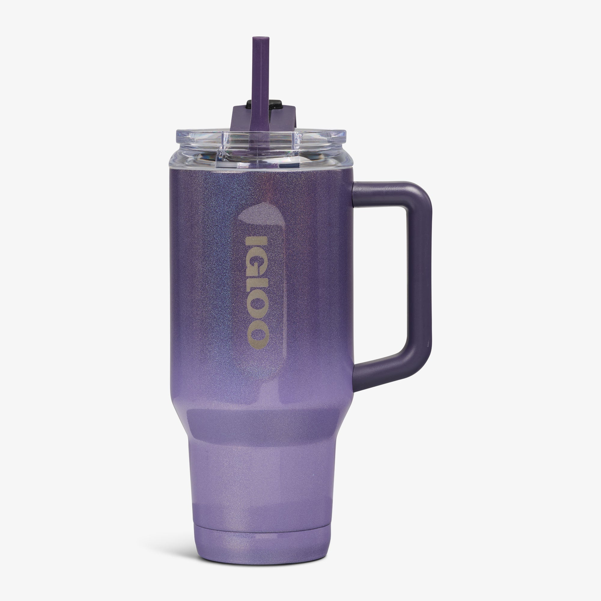 32 Oz Flip ‘n’ Sip Travel Mug B6 - Gradient Grape - Strap View