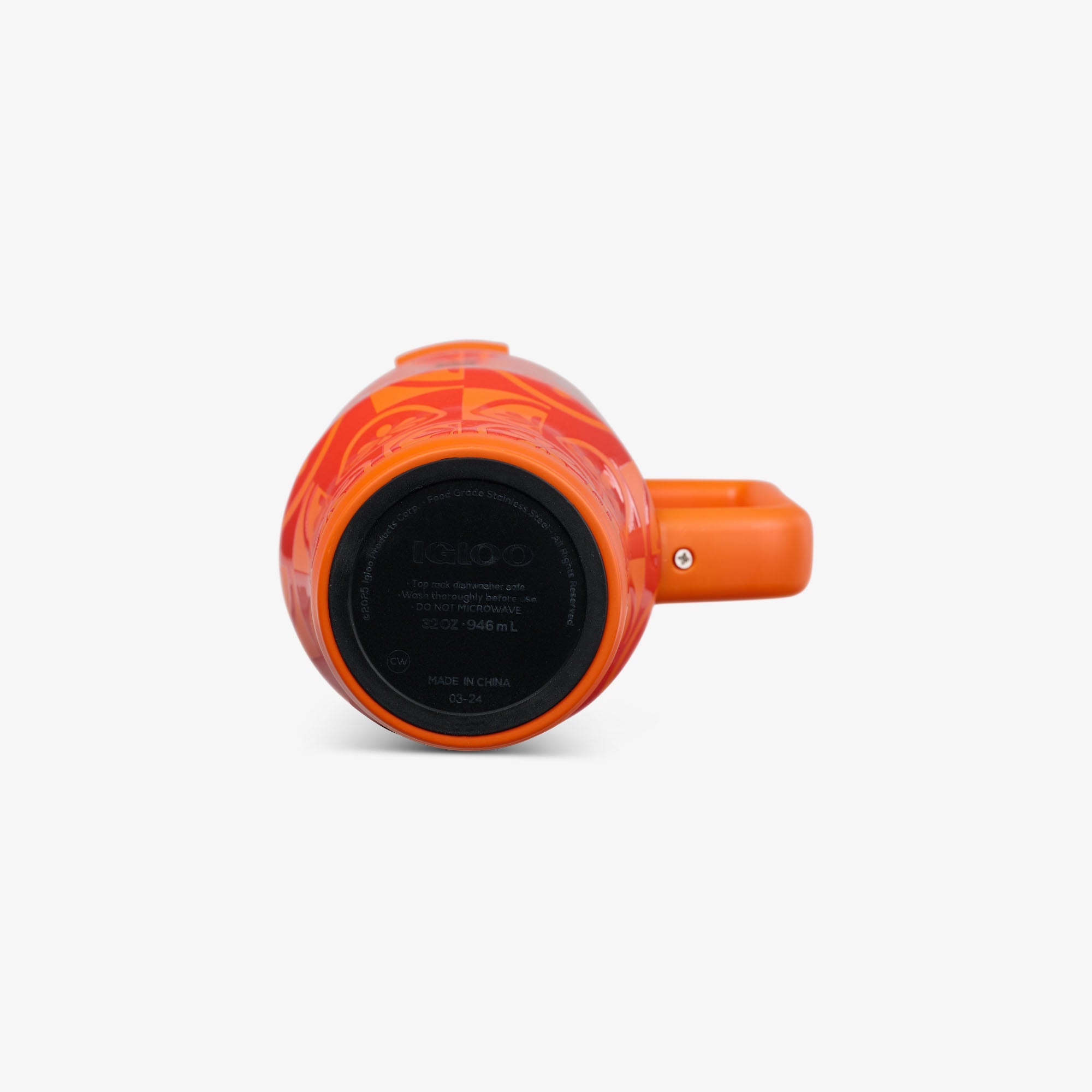 32 Oz Flip ‘n’ Sip Travel Mug B6 - Orange - Product View