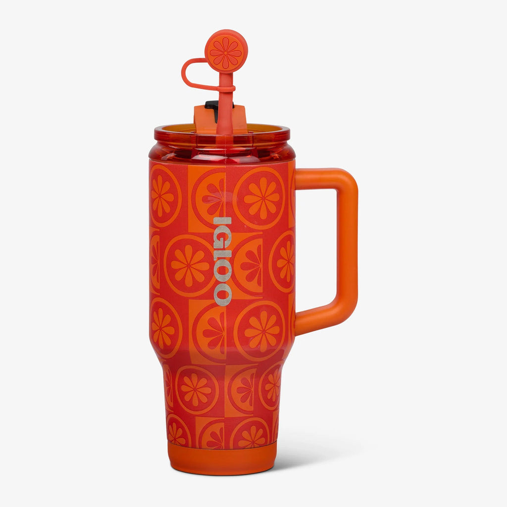 32 Oz Flip ‘n’ Sip Travel Mug B6 - Orange - Product View