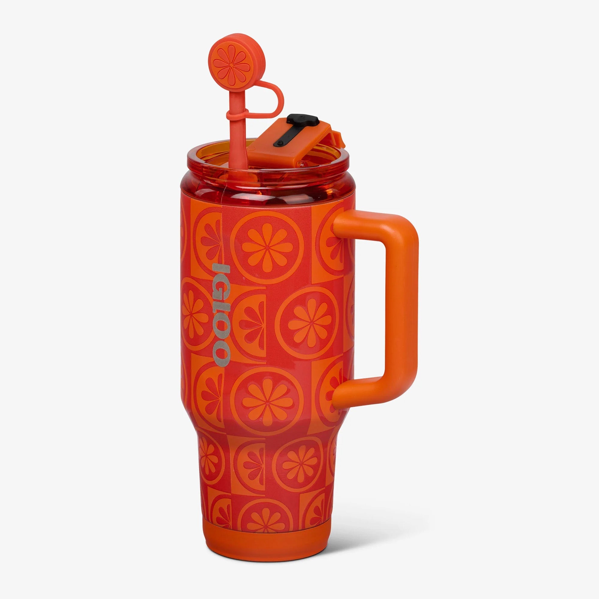32 Oz Flip ‘n’ Sip Travel Mug B6 - Orange - Product View