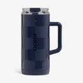 1L Beer Mug M3 - Navy Check - Front View