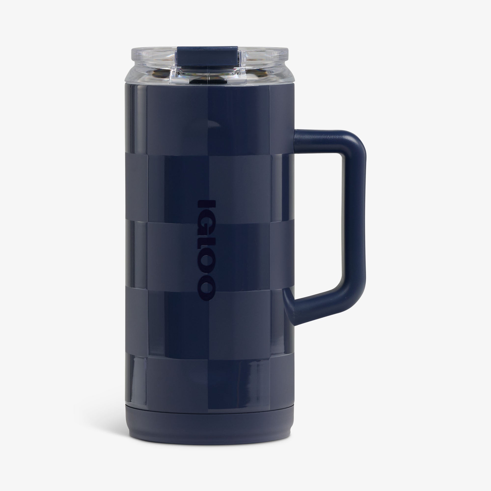 1L Beer Mug M3 - Navy Check - Front View
