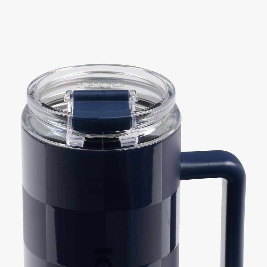 1L Beer Mug M3 - Navy Check - Product View