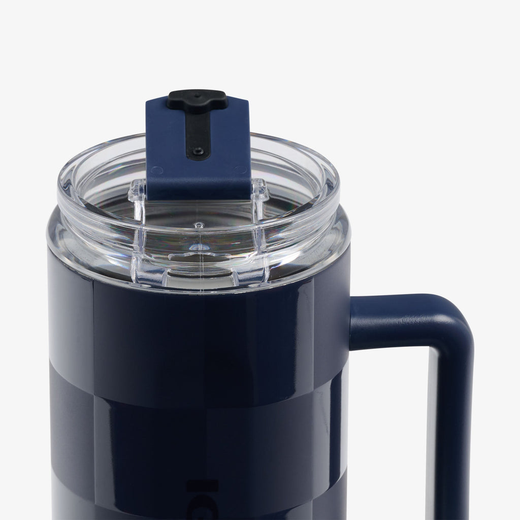 1L Beer Mug M3 - Navy Check - Product View
