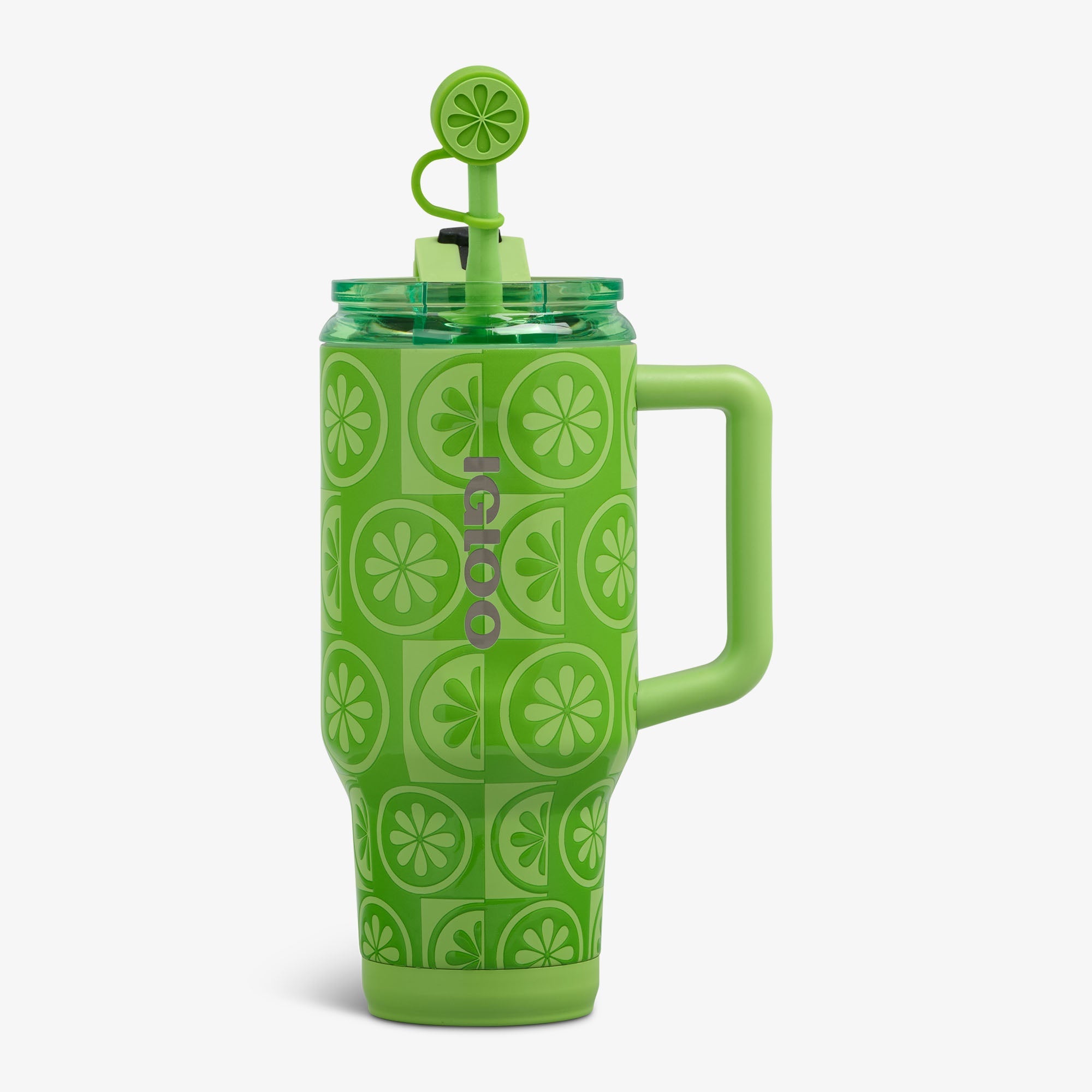 32 Oz Flip ‘n’ Sip Travel Mug B6 - Lime - Front View