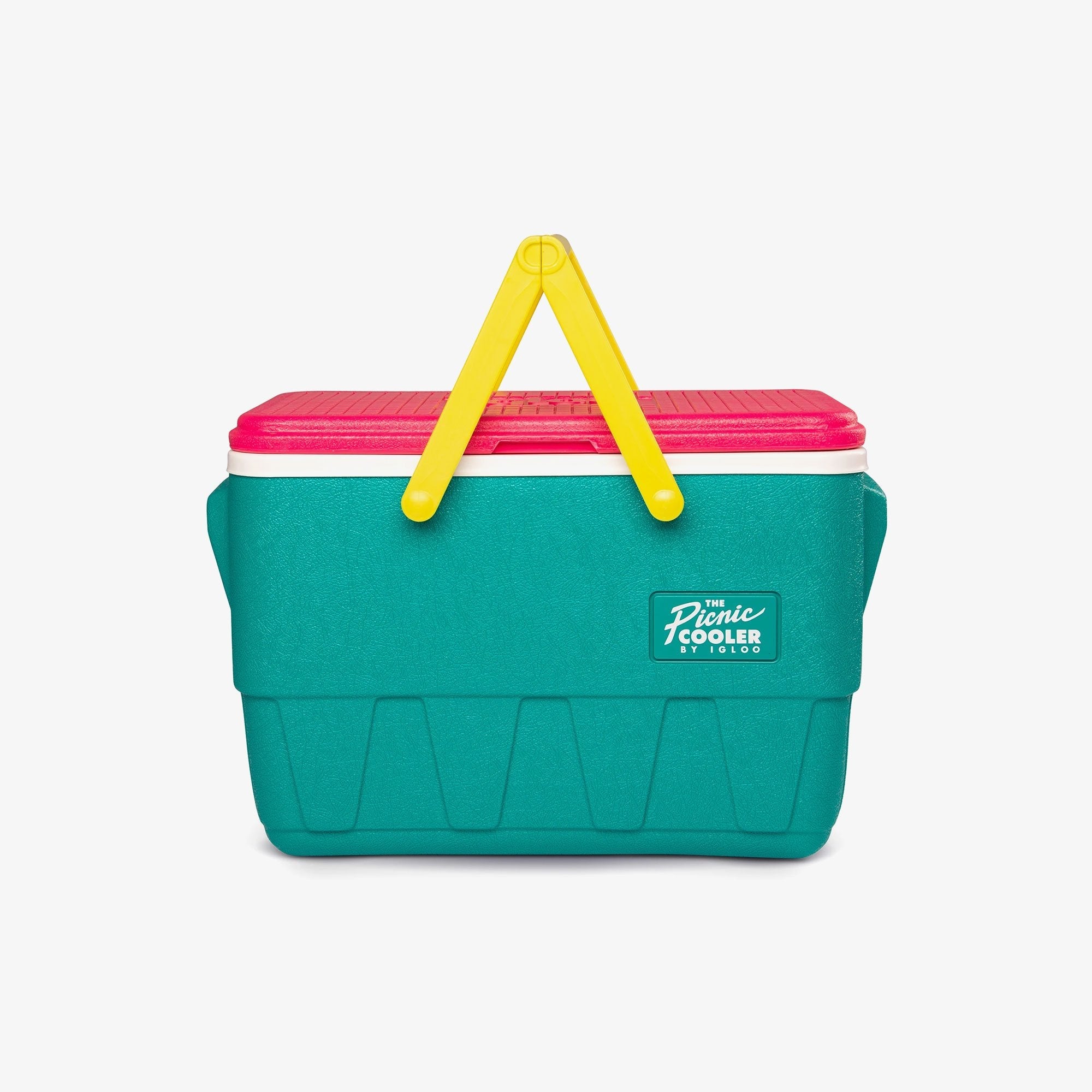 Retro Picnic Basket 25 Qt Cooler F1 - Jade - Product View